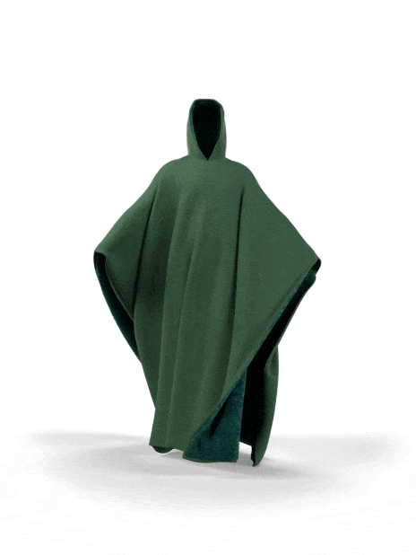 Vægtet hættejakke med oversized pasform og blødt inderfor