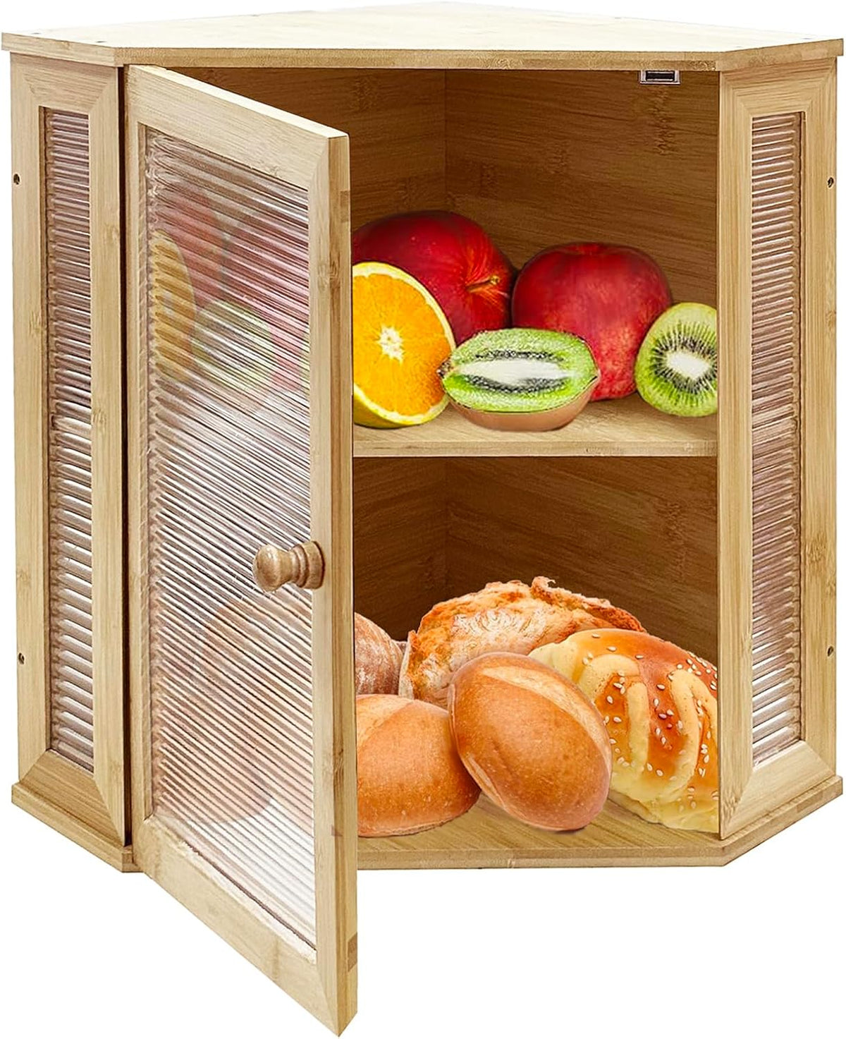 UltiFurni® CornerCabinet: Pladsbesparende Smart Pantry Opbevarings Hjørneskab