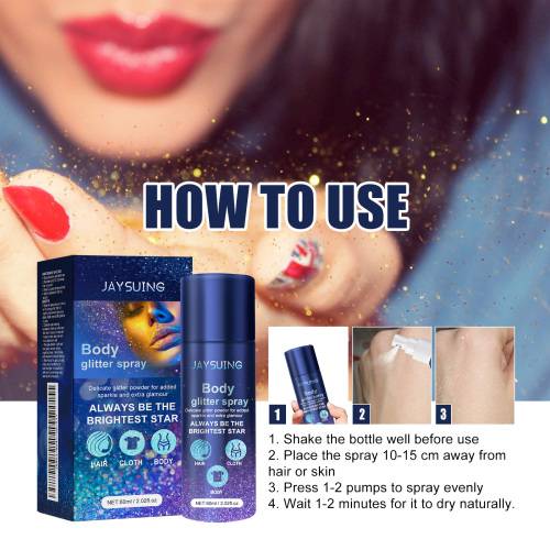 Glitter highlighter bodyspray
