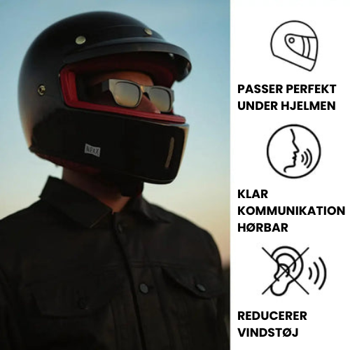 Filtrerende motorcykelørepropper til vindstøj