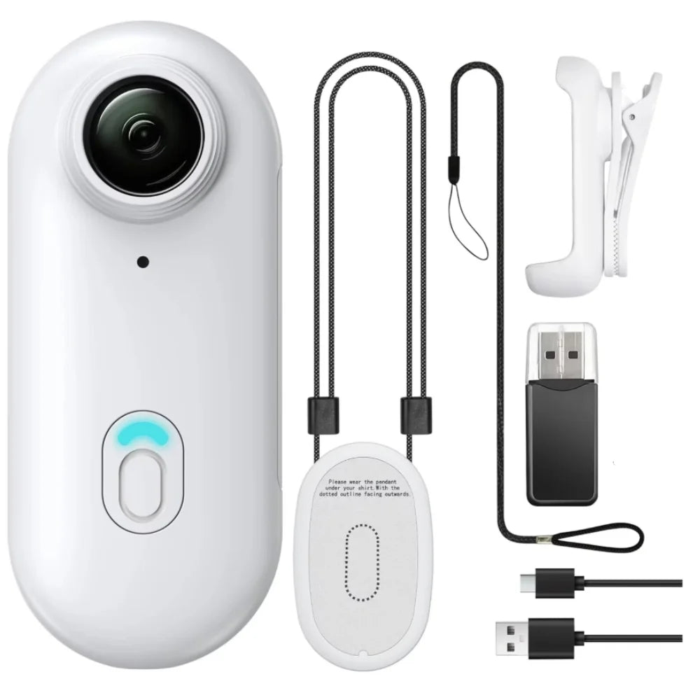 Vandtæt 4K-mini-actionkamera med WiFi og 360° magnetisk holder