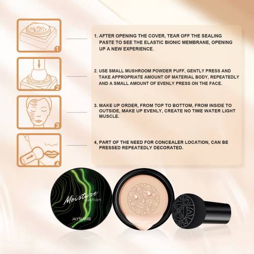 Cushion foundation med svampekvast