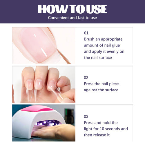 Neglelim til press-on negle og rhinsten