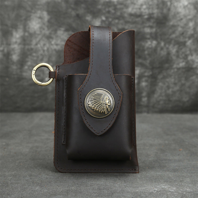 Icone™ BeltPouch: Multifunktionel Læder Vintage Stil Bælte Posec
