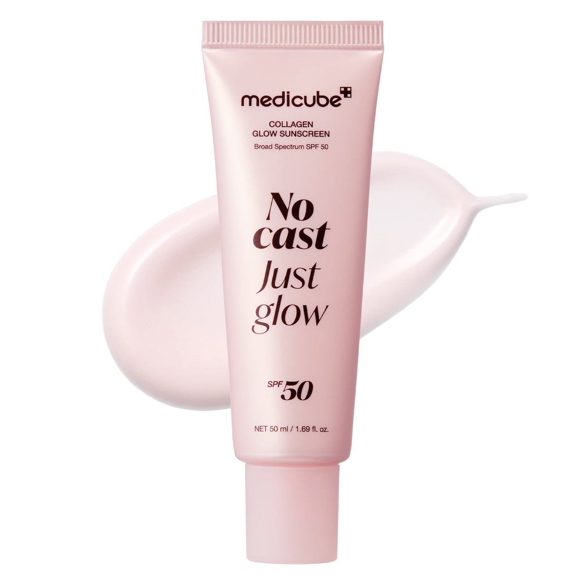 Fugtgivende solcreme SPF 50 med kollagen, peptider og niacinamid, uden hvid film