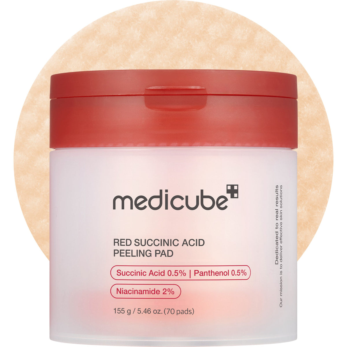 Eksfolierende toner-pads med ravsyre og panthenol til uren hud, 70 stk.