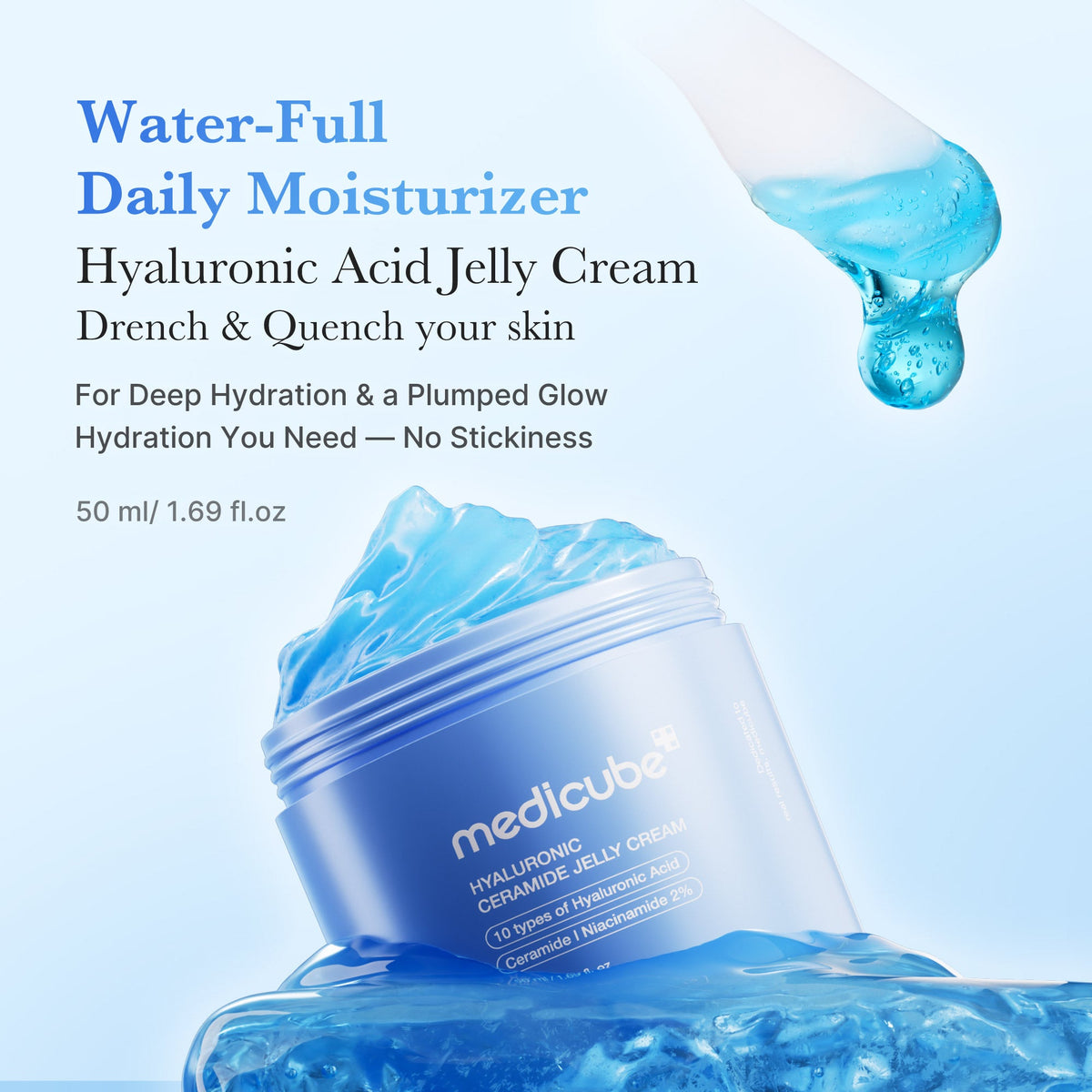 Plejesæt med ansigtsapparat i hvid, pads, ansigtsvand, serum og creme