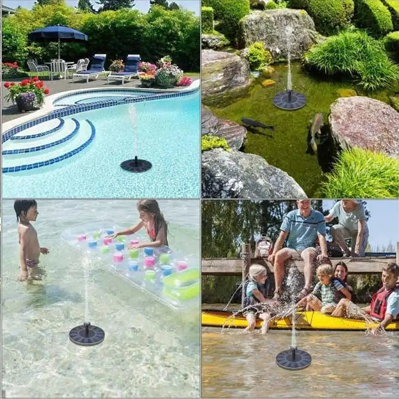 SolarFountain - Udendørs Solvandpumpe Flydende Havefontæne