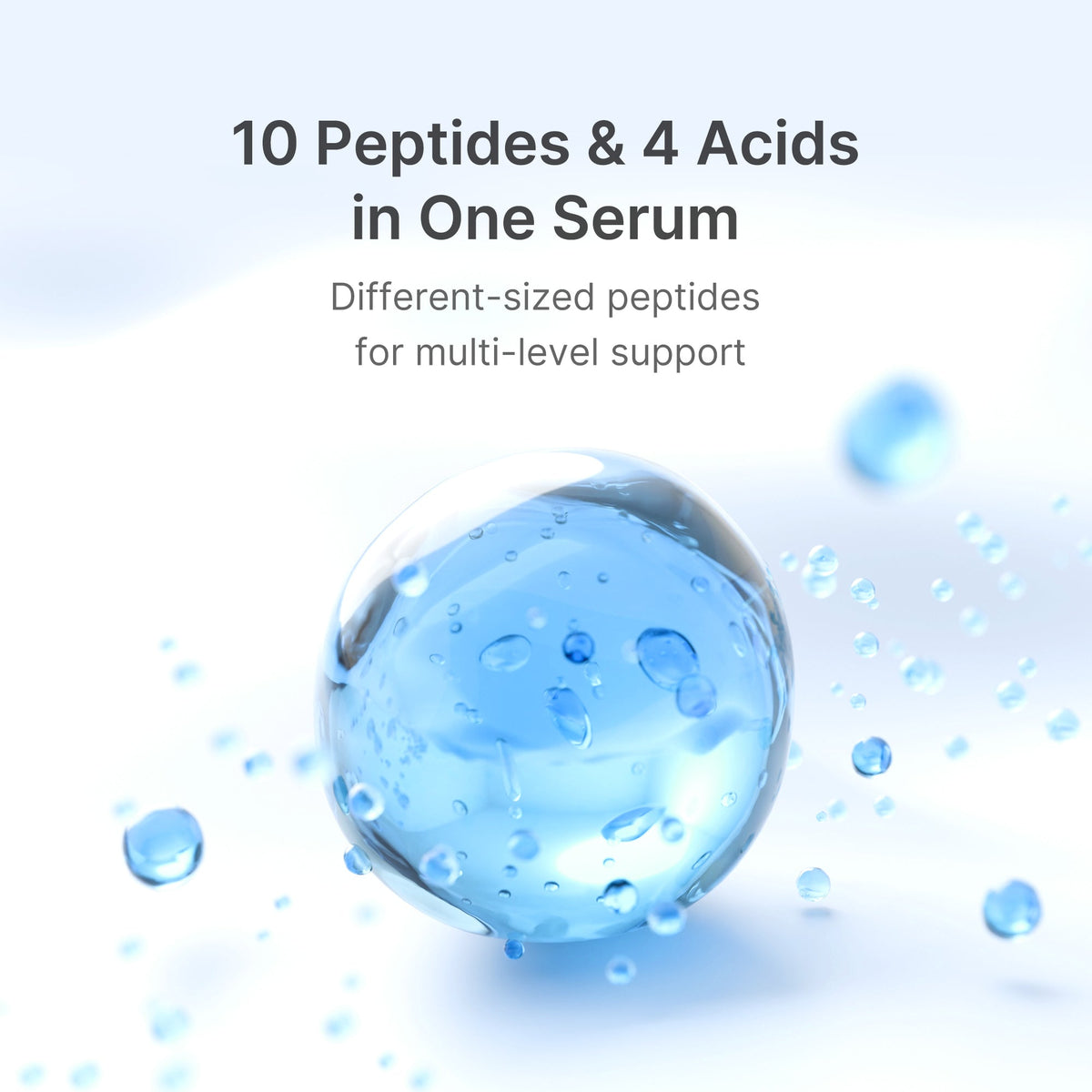 Poreserum med 10 peptider, AHA, BHA, PHA og 2 % niacinamid