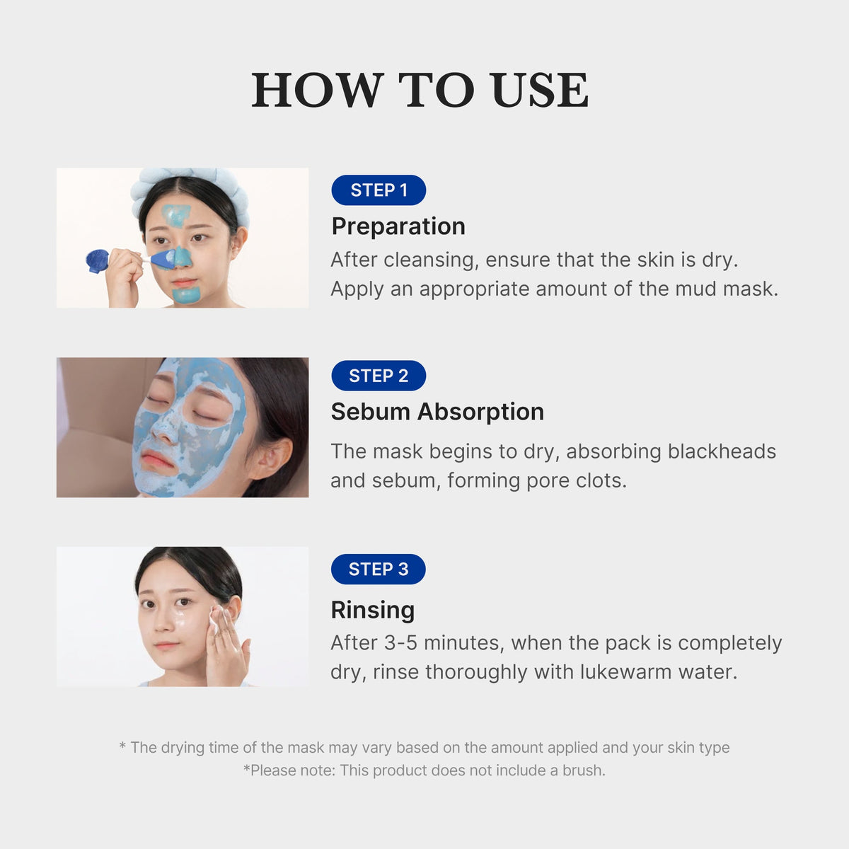 Lermaske mod hudorme med 5 typer ler samt AHA, BHA og PHA, 100 g