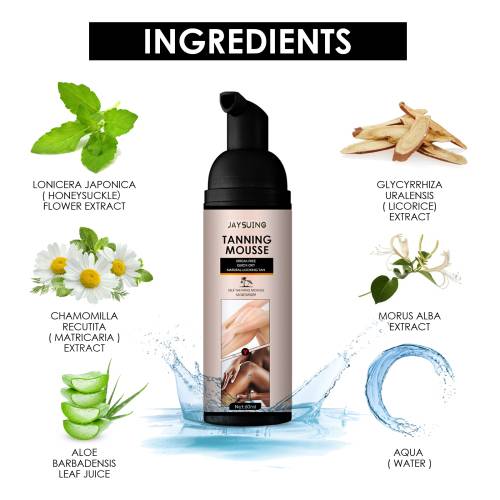 Selvbrunermousse med kamille og kaprifolie, 60 ml