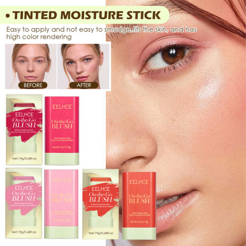 Multi-use blush og highlighter stick