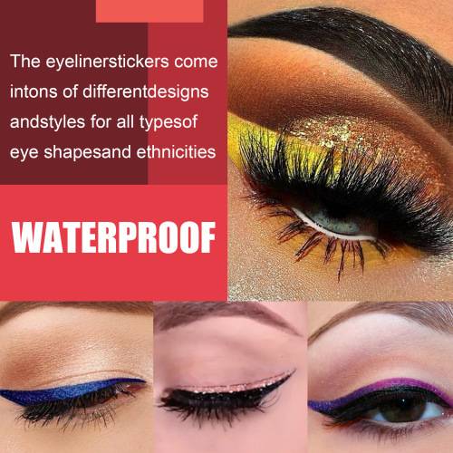 Selvklæbende eyeliner-vippestrips, 4 par