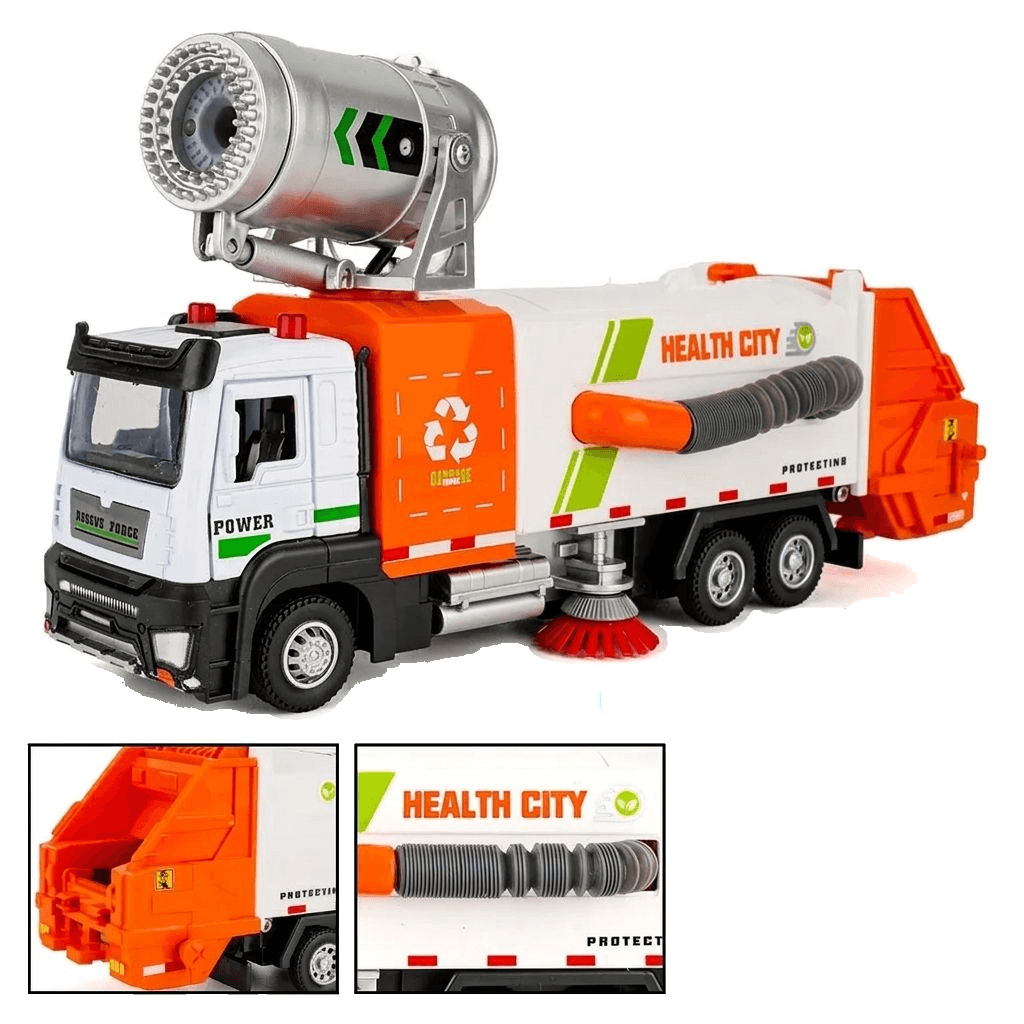 Kletshuts™ CleaningTruck: Realistisk Mini Gadefejningslegetøj Til Børn