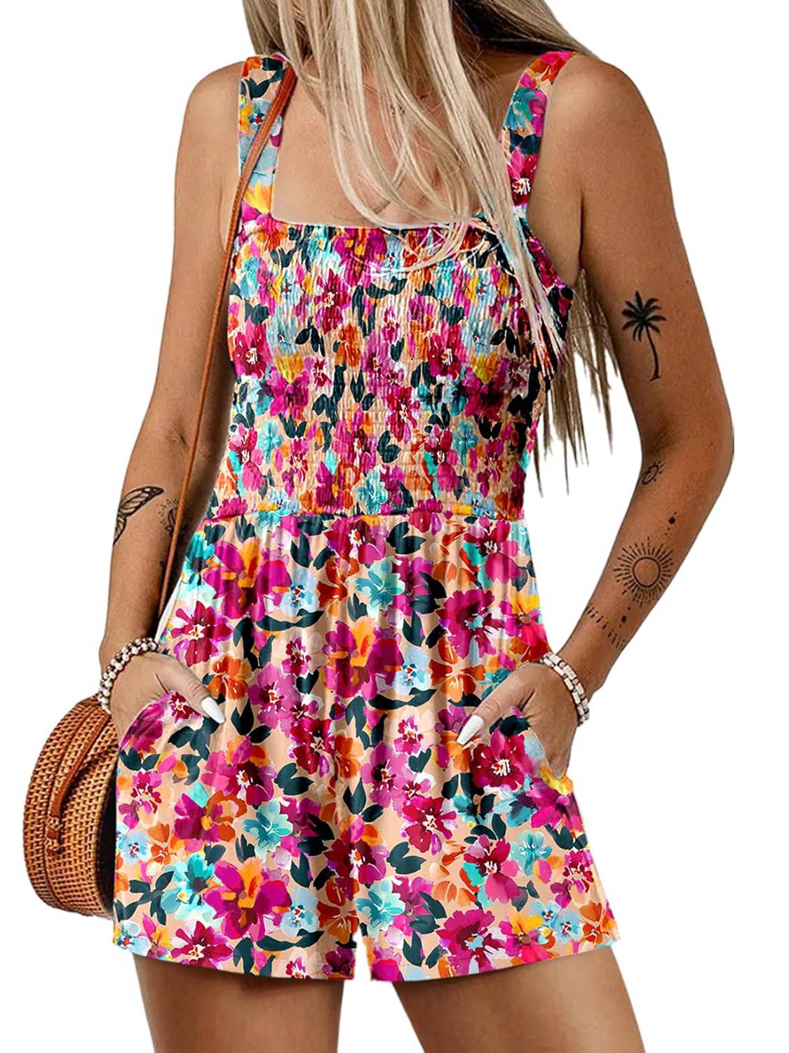 Icone™ SummerRomper: Kvinders Ærmeløs Sommerromper Med Firkantet Halsudskæring