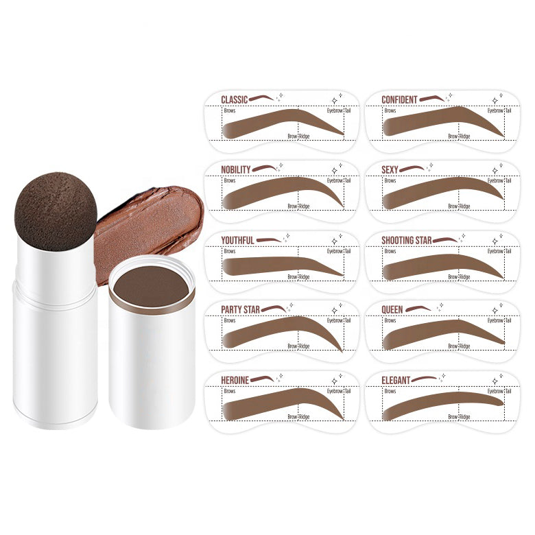 Produktbillede af Brow Stamp Kit med brynforme fra en anden vinkel