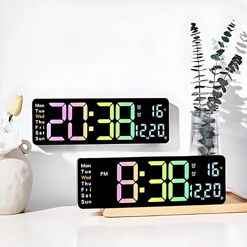 Globetrek° DigitalClock: Stor LED Skærm Display Digital Ur