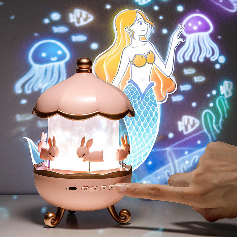 Ledsen™ BunnyProjector: Multi Film Lys Bunny Design Farverig Projektor