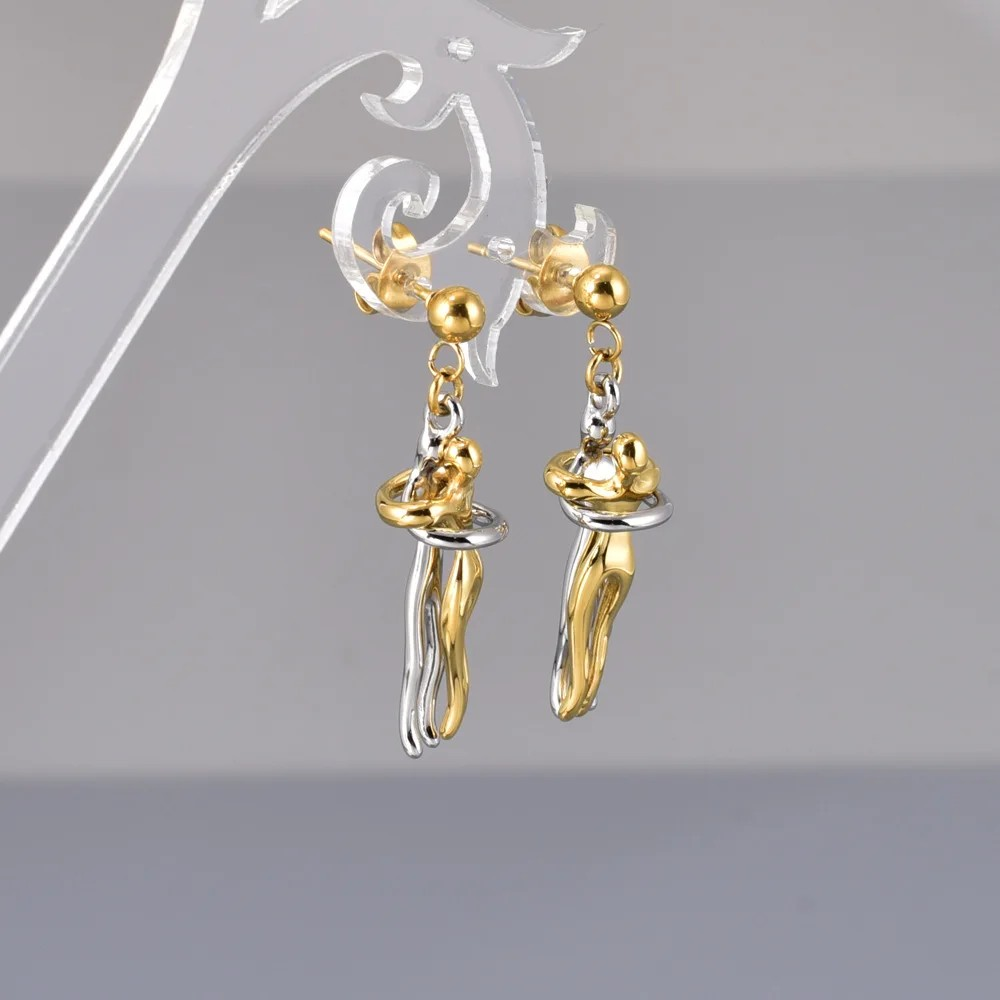 Jewelance™ LoversEarrings 1+1 GRATIS: Elegant Kærestes Omfavnelse Design Mode Øreringe