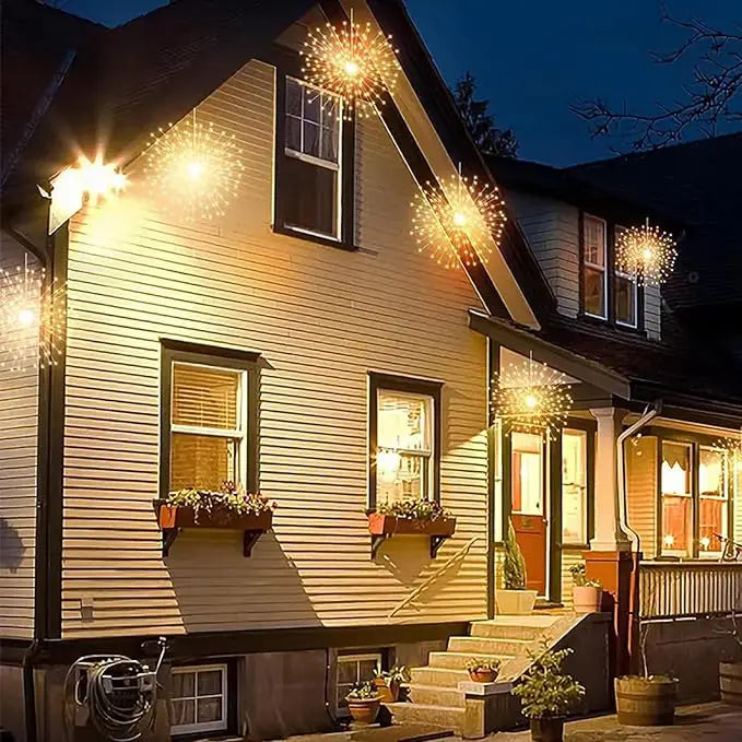 Ledsen™ FireworkLamp: Fleksibel Solcelledrevet Lampe I Fyrværkeristil