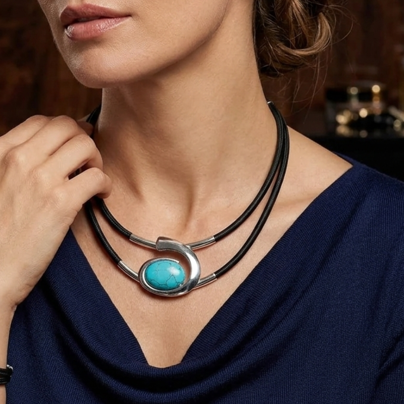 Jewelance™ SpiralNecklace 1+1 GRATIS: Vintage Bohemian Spiral Halskæde Og Armbånd