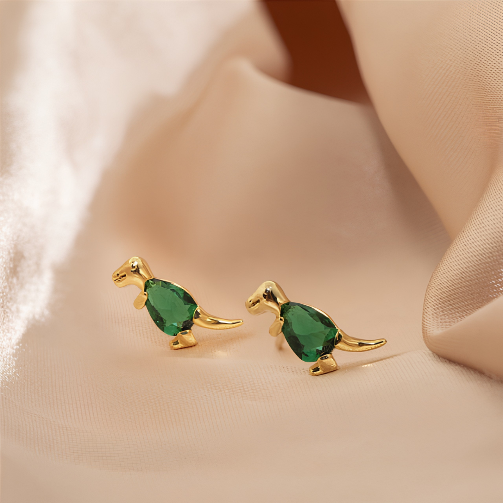 Jewelance™ DinoEarrings 1+1 GRATIS: Søde Stilfulde Minimalistiske Dinosaur Øreringe