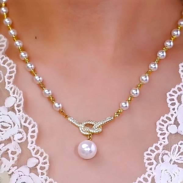 Jewelance™ PearlNecklace 1+1 GRATIS: Kvinders Elegant Perleperle Halskæde