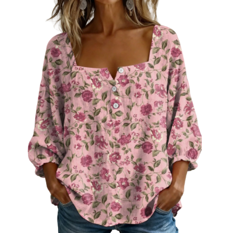 Icone™ SquareTop - Elegant Firkantet Halsudskæring Design Afslappet Top