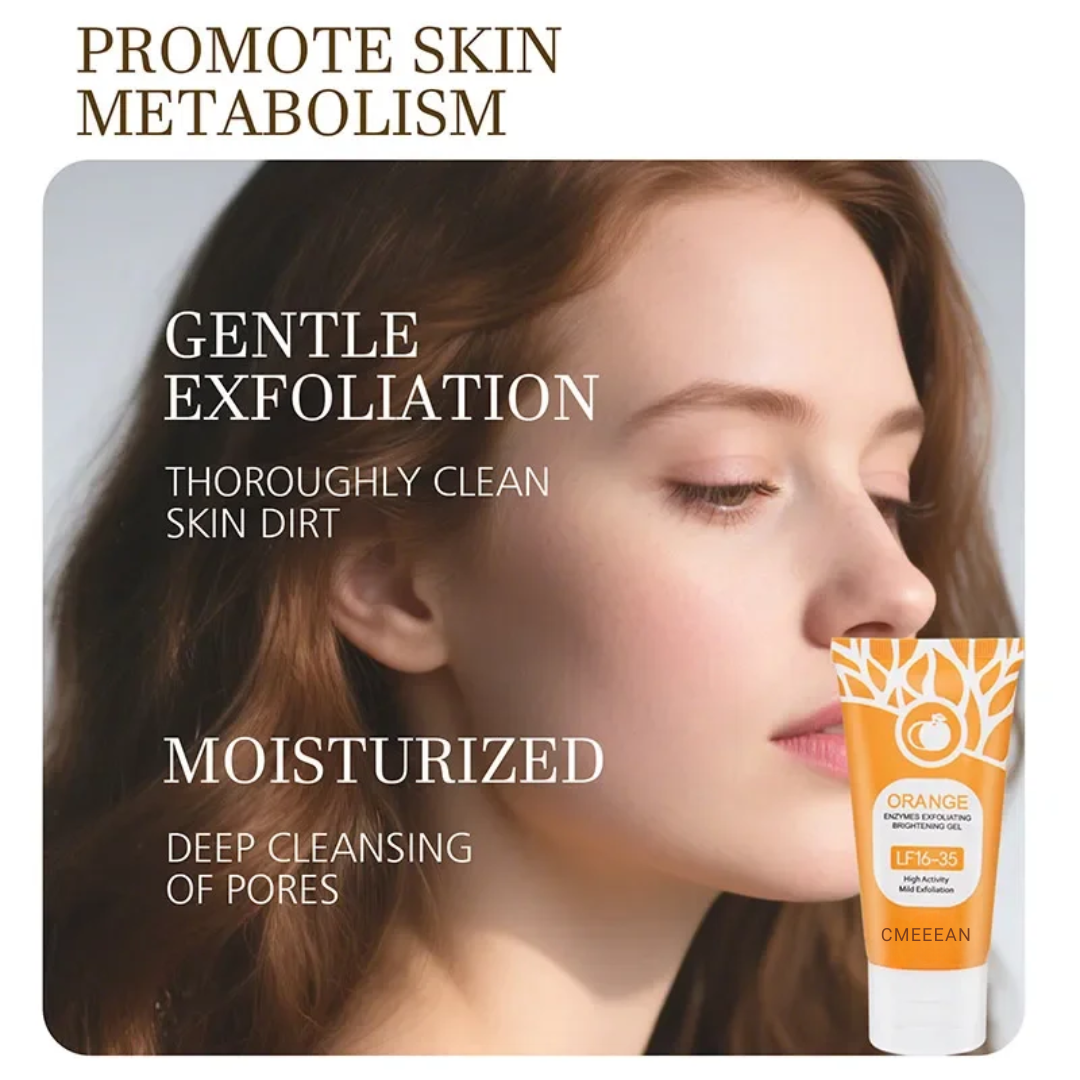 ExfoliatingGel 1+1 GRATIS: Orange Eksfolierende Gel Blid Død Hud Fjerner