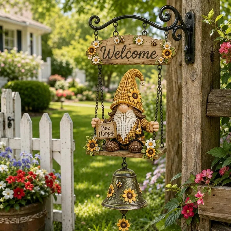 WelcomeBell - Patio Velkomst Gnome Dørklokke Dekoration