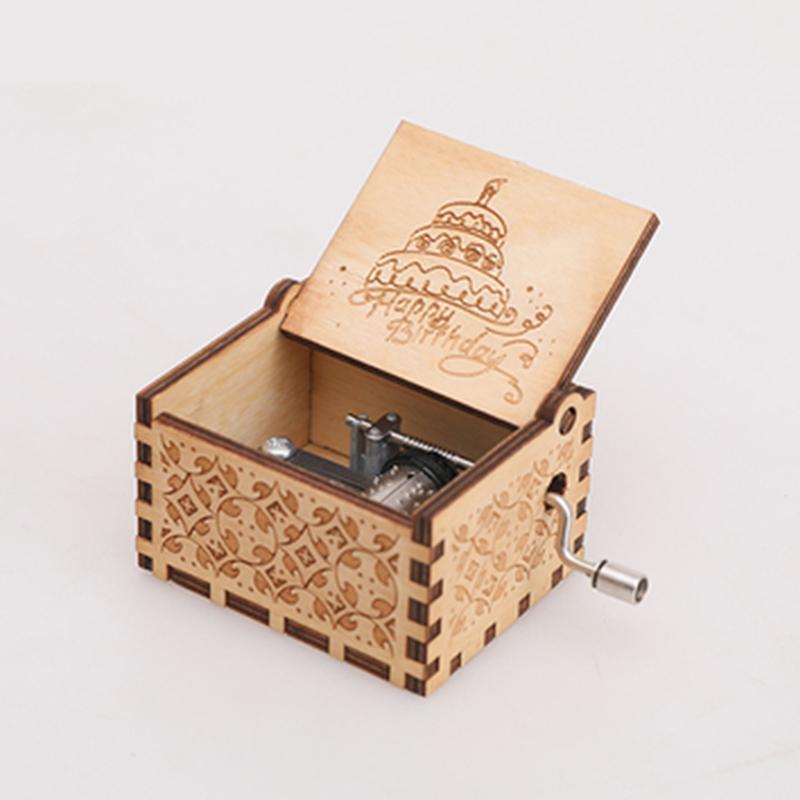 MusicBox - Hand Håndsving Træ Spilledåse