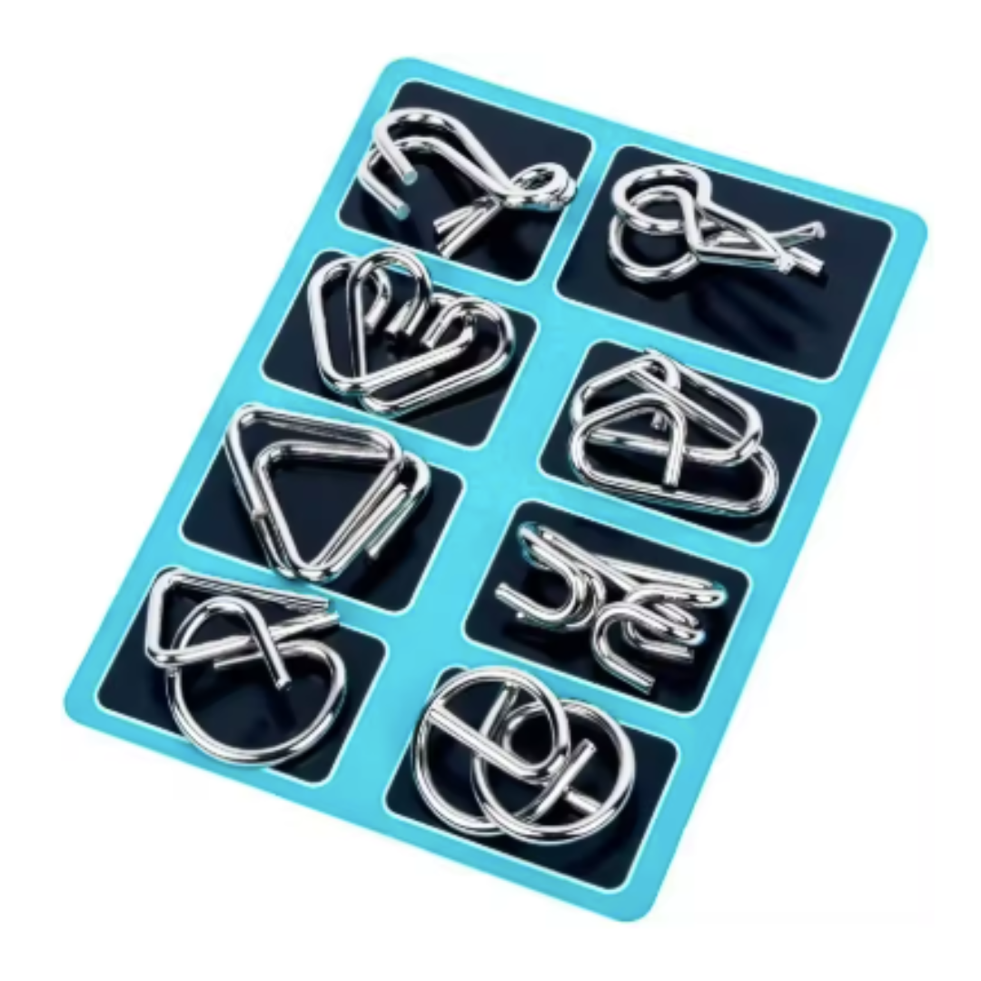 Kletshuts™ MetalPuzzles: Børn Hjerne Gåder Metal Puslespil Sæt