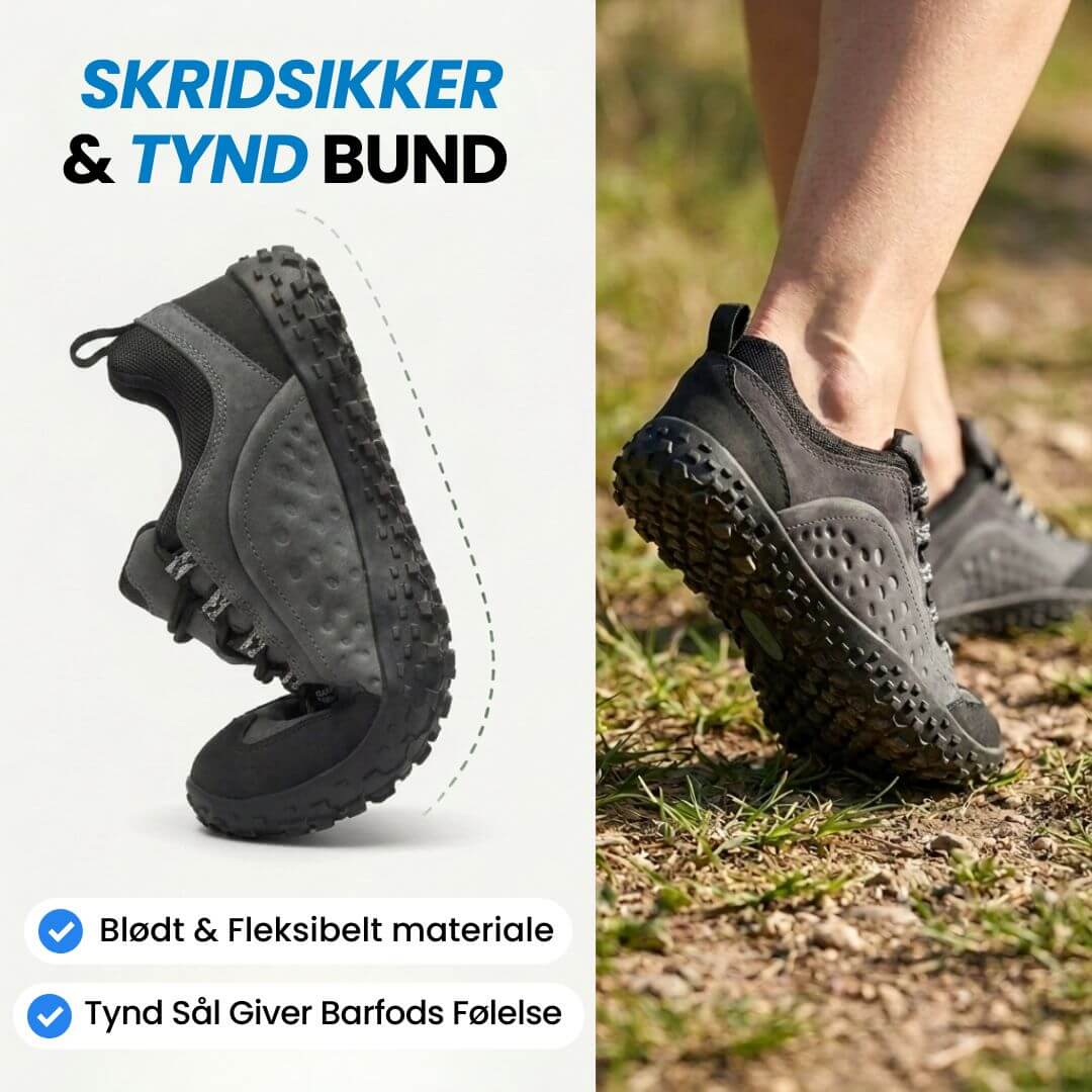 Ground – minimalistiske barfodssko med tynd sål – Grøn
