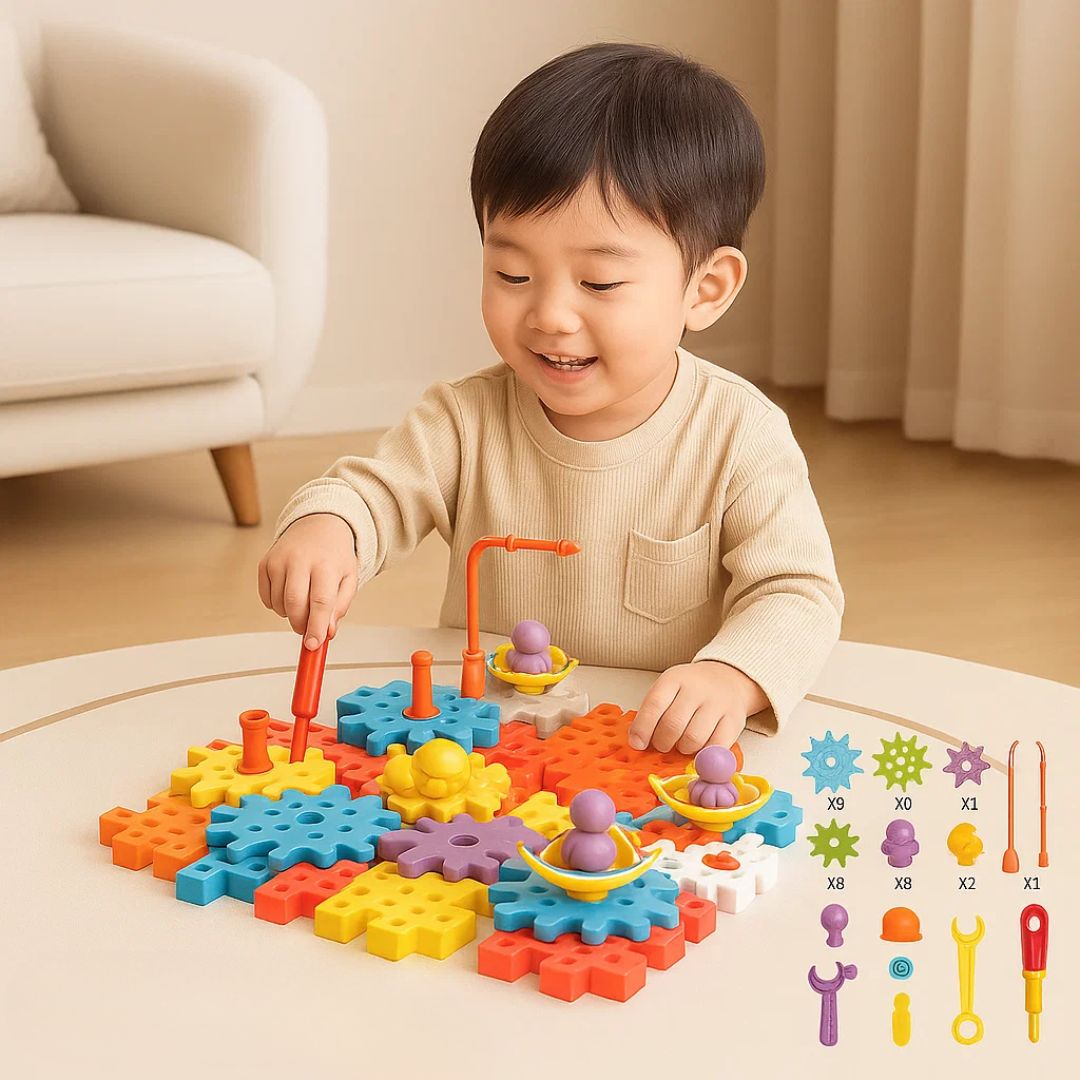 Kletshuts™ GearPuzzle: Fantastisk Interaktivt 3D Udstyr Puslespil Spil Sæt
