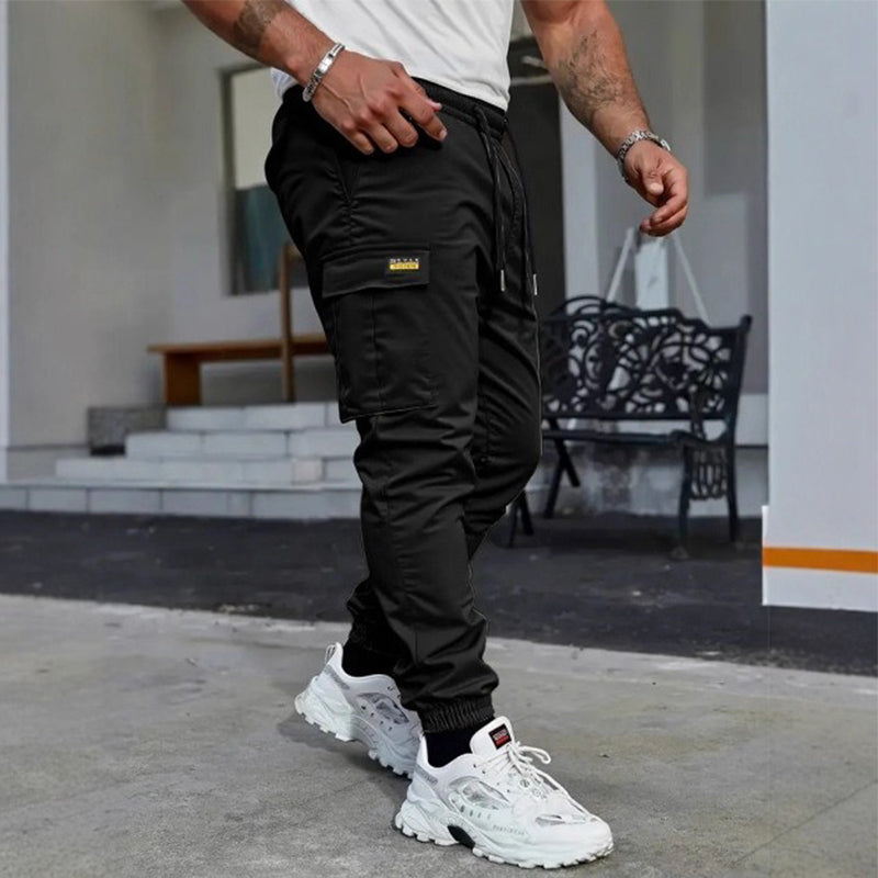 Icone™ CargoPants: Multi-lommer og Justerbar Talje Herre Casual Cargo Bukser