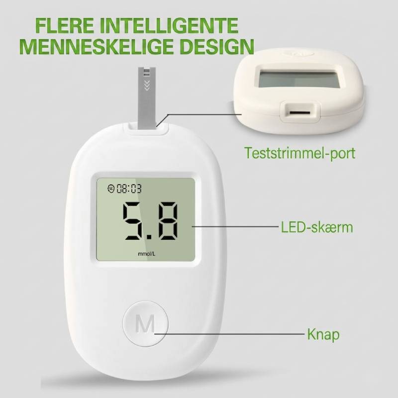 Præcis Blodsukkermåler (Glucometer) – Hurtig & Nem Måling derhjemme (DS-6)