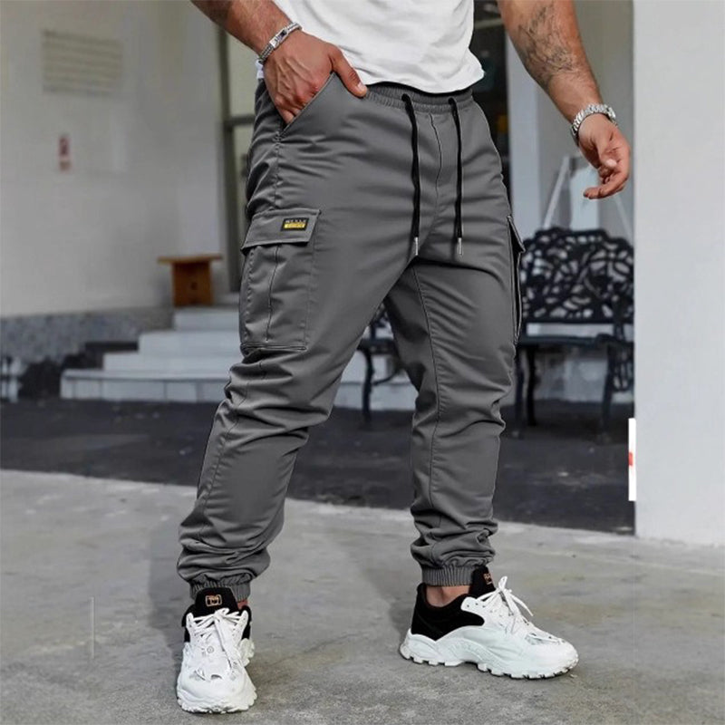 Icone™ CargoPants: Multi-lommer og Justerbar Talje Herre Casual Cargo Bukser