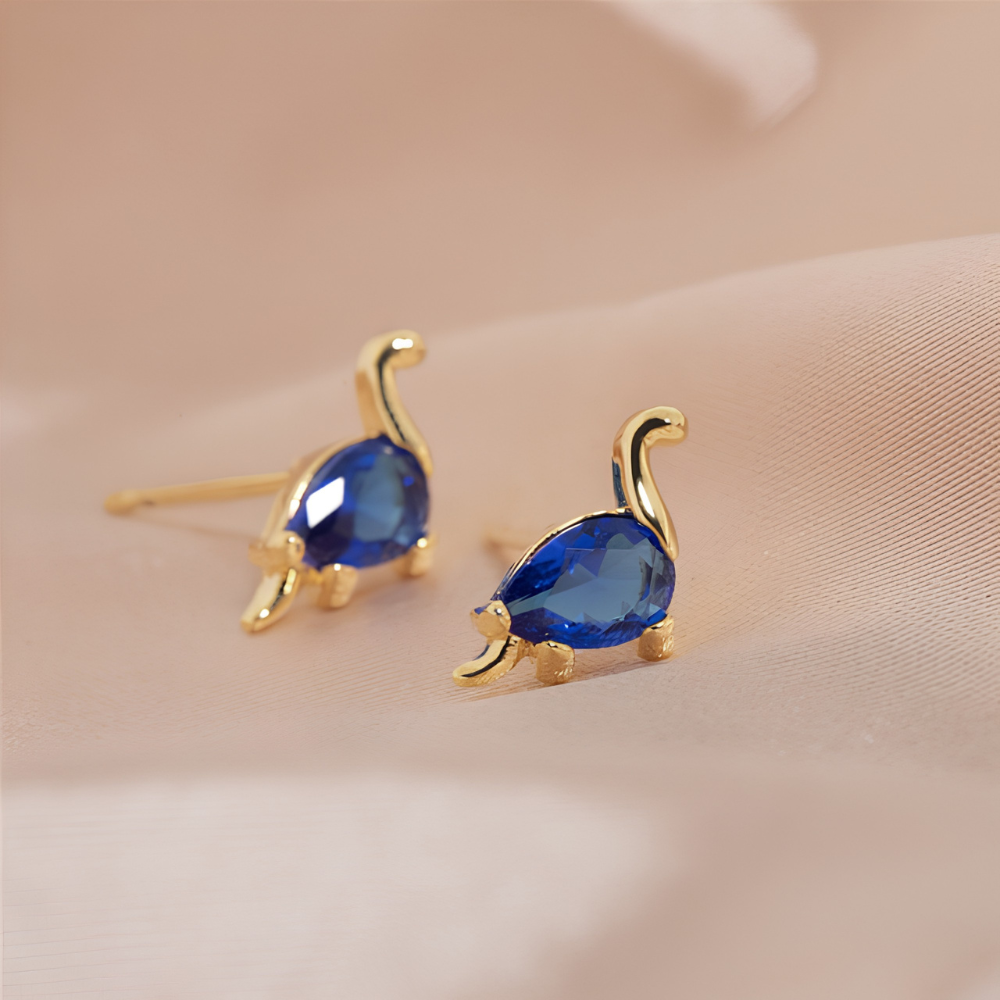Jewelance™ DinoEarrings 1+1 GRATIS: Søde Stilfulde Minimalistiske Dinosaur Øreringe