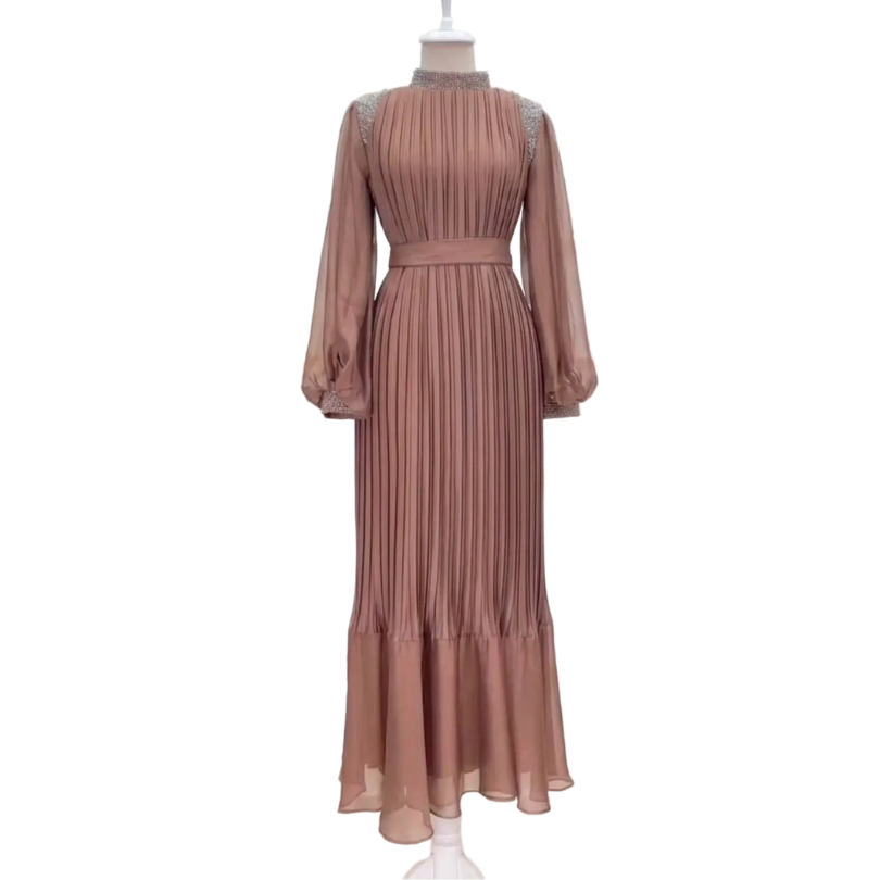 Icone™ SparkleDress: Elegant Behagelig Plisseret Maxi Sparkle Kjole