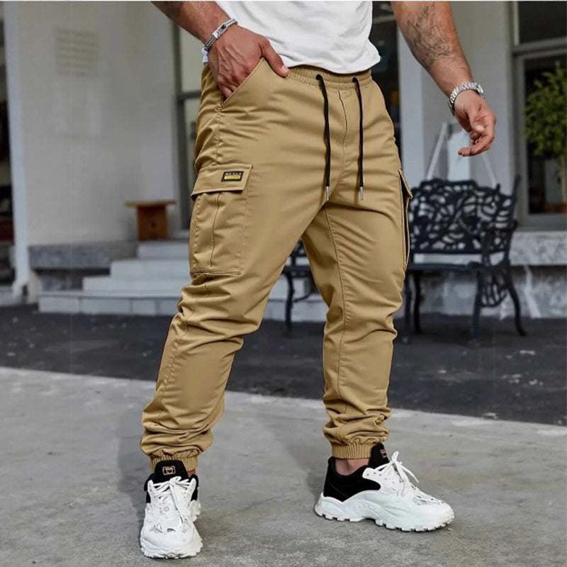 Icone™ CargoPants: Multi-lommer og Justerbar Talje Herre Casual Cargo Bukser