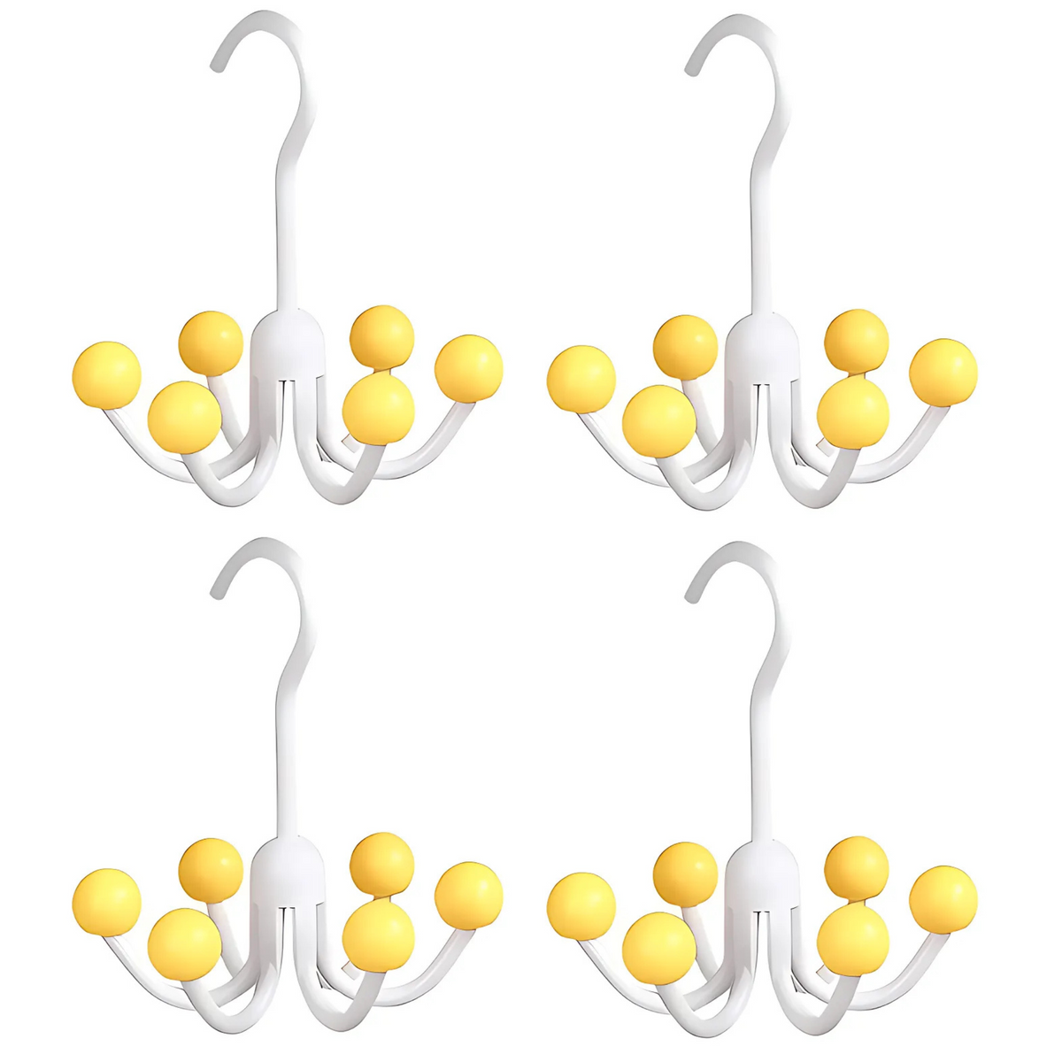 GlideHold® HangerHooks: 360° Drejelig 6 Klo Kroge Skabsorganizer Bøjle