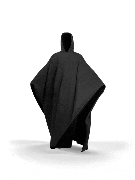 Vægtet hættejakke med oversized pasform og blødt inderfor