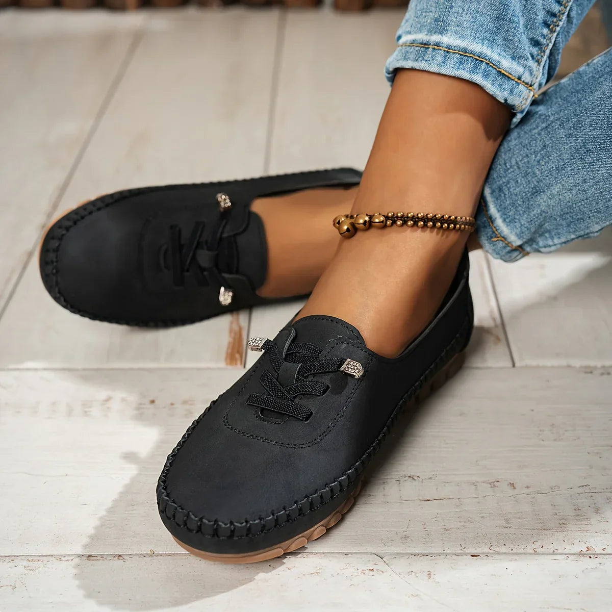 Happy™ BoatShoes: Præmie Komfort Smutte-På Moccasin Båd Sko