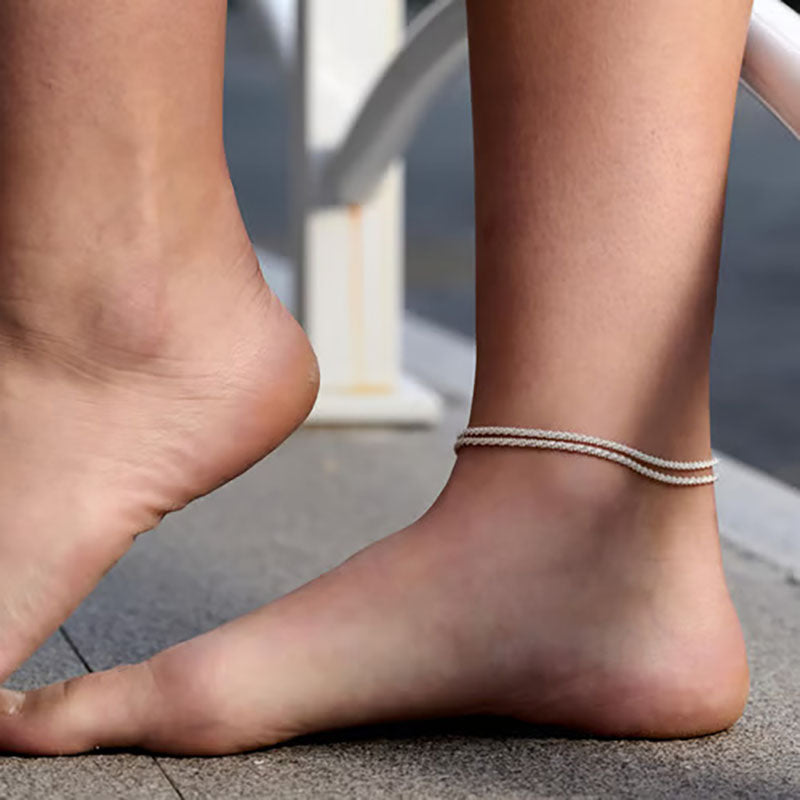 Jewelance™ LayeredAnklet 1+1 GRATIS - Delikat Funklende Lagdelt Elegant Ankelkæde
