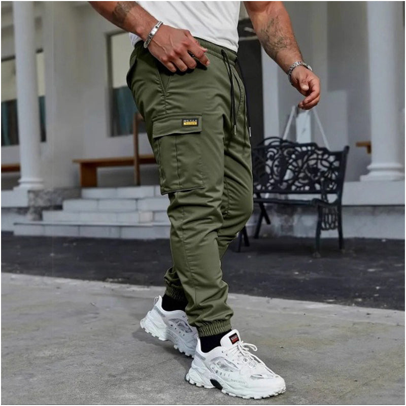 Icone™ CargoPants: Multi-lommer og Justerbar Talje Herre Casual Cargo Bukser