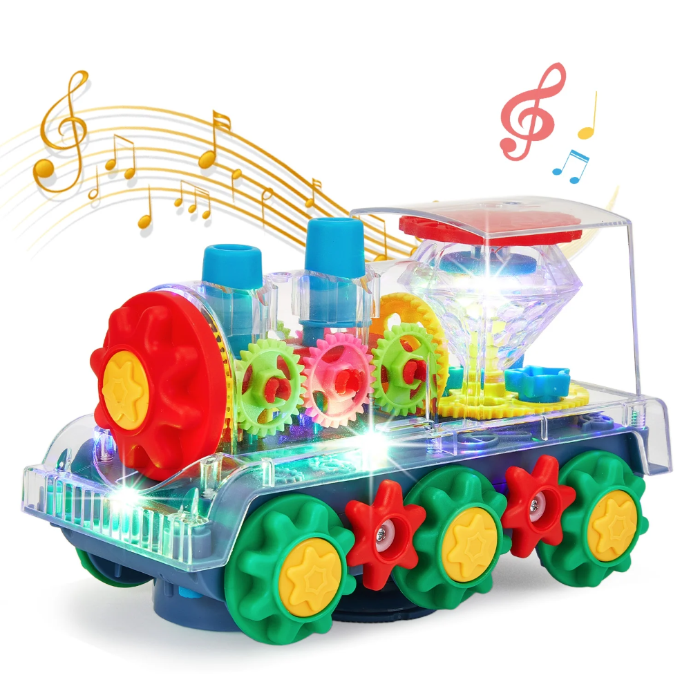 Kletshuts™ DancingTrain: Lys Op Automatisk Dansende Tog Med Synlige Tandhjul