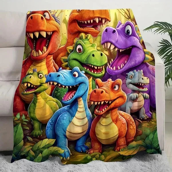 Kletshuts™ DinosaurBlanket: Blødt Og Hyggeligt Børn Kaste Dinosaur Tæppe