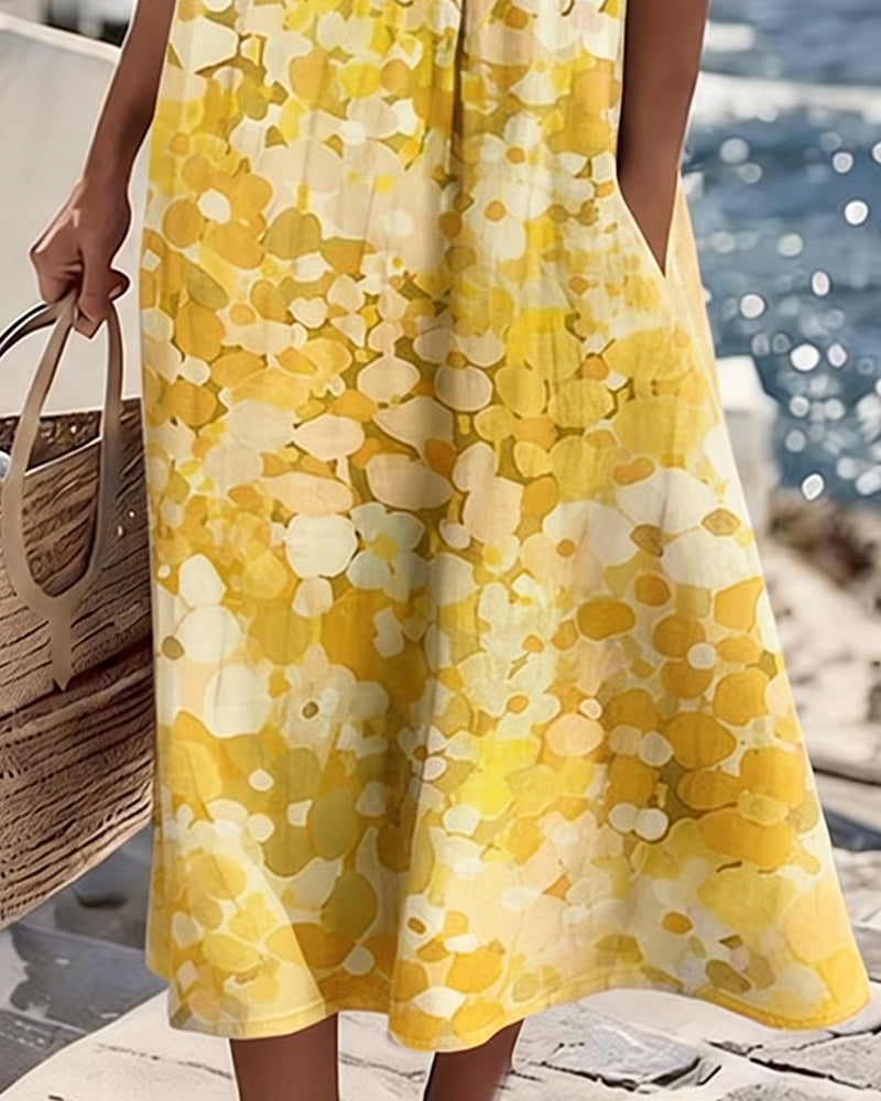 Icone™ PocketDress: Afslappet, Flagrende, Løs Kjole Med Print Og Lommer
