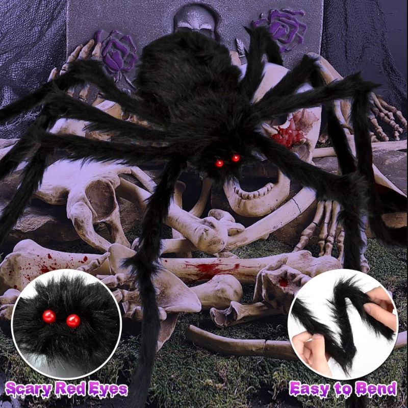 Ledsen™ HalloweenSpiderweb - Halloween Dekorationer Udendørs Belyst Spindelvæv