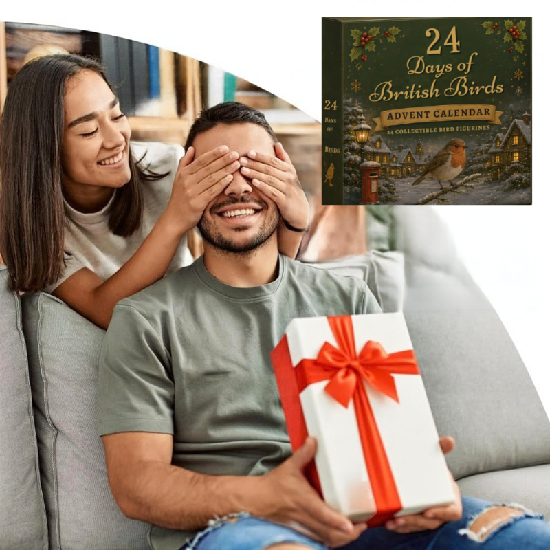 Kletshuts™ BritBirds - 24 Dage 2D Akryl Britiske Fugle Julekalender
